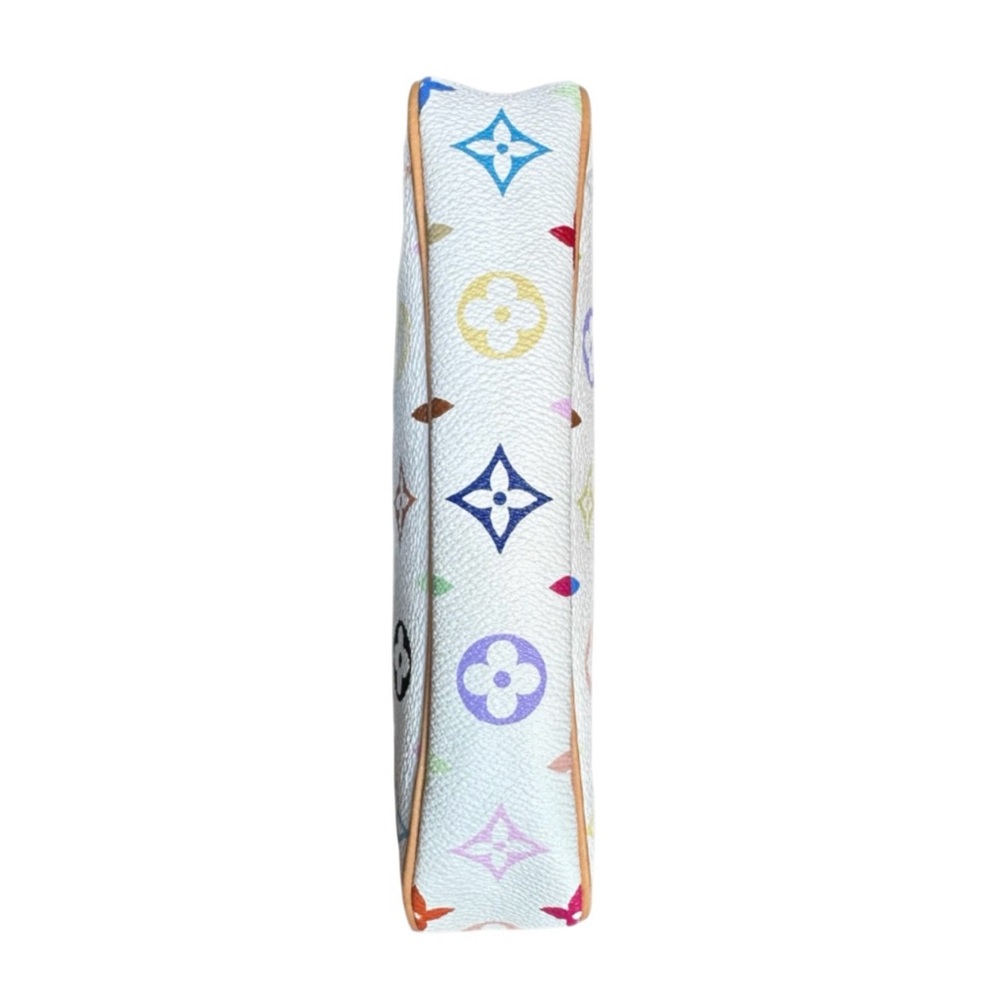 💞VINTAGE LOUIS VUITTON x MURAKAMI 1st-Gen White Multicolor Monogram Pochette🌈 - Picture 5 of 15